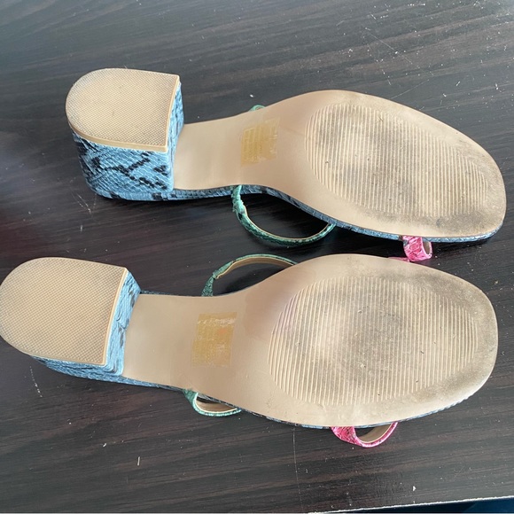 STEVE MADDEN snake skin print strappy open toe heels size 10M - Picture 12 of 15